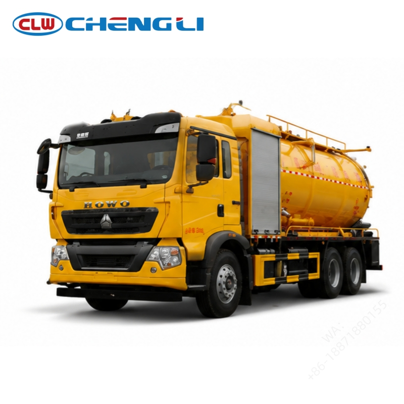 Camion de nettoyage des égouts Sinotruk HOWO 25t 6×4 avec réservoirs de boue de 10.36 m³ et d'eau de 8.2 m³ pour l'entretien des pipelines lourds pictures & photos